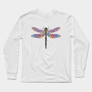 Crazy colorful dragonfly Long Sleeve T-Shirt